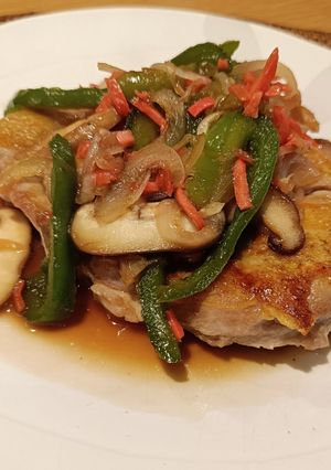 鶏もも肉のグリル紅生姜入り甘辛ソース-レシピのメイン写真