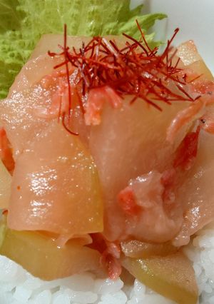 簡単!夏ごはん!♬夕顔と小エビの小丼♬-レシピのメイン写真