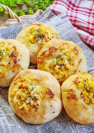 トースターとあの食材で！カリふわ~マヨコーンパン-レシピのメイン写真