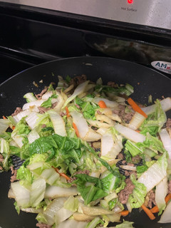 白菜とひき肉の晩ごはん-レシピのメイン写真