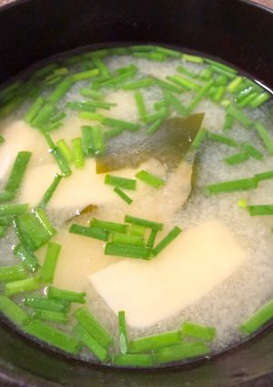 わけぎdeお豆腐わかめのお味噌汁😻-レシピのメイン写真