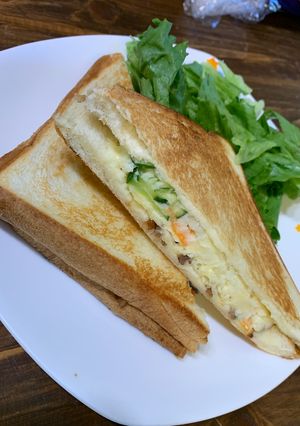 簡単☆ポテサラリメイク☆ホットサンド-レシピのメイン写真