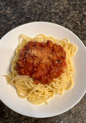 トマトのミートソースパスタ-レシピのメイン写真