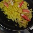 S&Bパエリアの素で☆節約カニカマが美味!