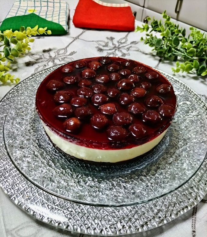 アメリカンチェリーチョコレアチーズケーキ-レシピのメイン写真
