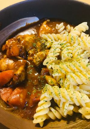 あまりカレー活用●カレー＋ショートパスタ-レシピのメイン写真