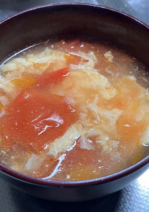 トマトと卵のスープ-レシピのメイン写真