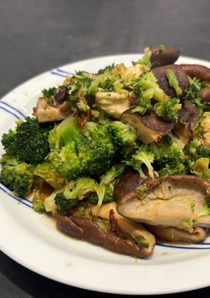 ブロッコリーと椎茸のバター醤油炒め-レシピのメイン写真
