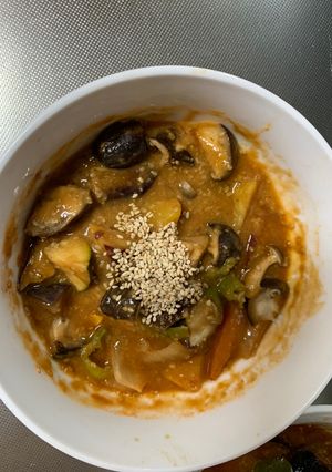 根菜茄子コク旨赤味噌トマト味温野菜サラダ-レシピのメイン写真