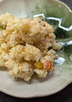 鰹節が決め手！癖になる♡和風ポテトサラダ-レシピのメイン写真