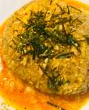 めんつゆチャーハンのたまごとろろかけ