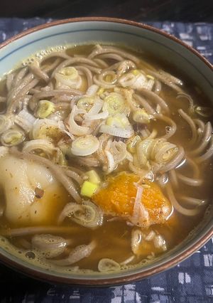 かぼちゃ団子そば-レシピのメイン写真