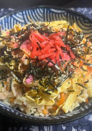 ちらし寿司…に見せかけてちらしスパゲティ-レシピのメイン写真