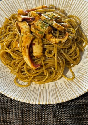 海苔の佃煮とボイルイカのパスタ-レシピのメイン写真