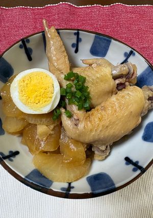 ほろほろ手羽先と大根のこっくり旨煮♡-レシピのメイン写真