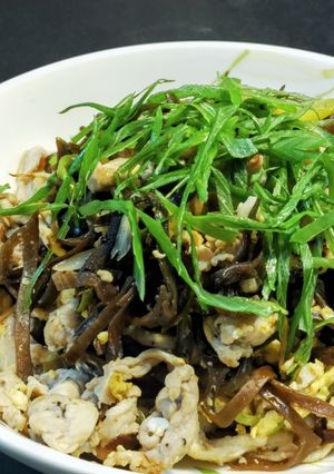 たっぷりきくらげと豚肉のネギ玉炒め-レシピのメイン写真