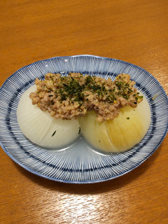 新玉ねぎの肉みそかけ-レシピのメイン写真