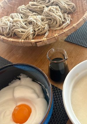 メレンゲde月見盛り蕎麦（雲海風）-レシピのメイン写真