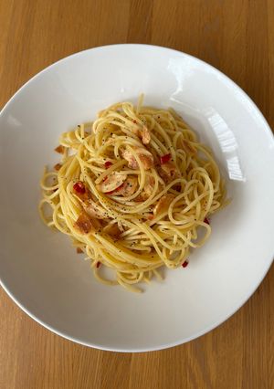 自分流！ペペロンチーノ風パスタ！-レシピのメイン写真