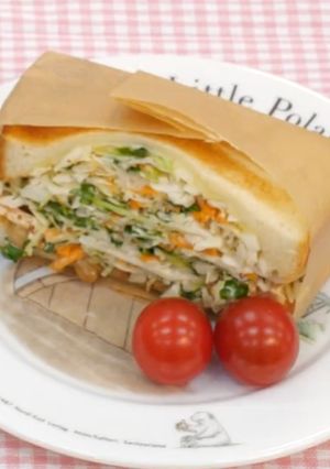 キャベツたっぷり!納豆サンド-レシピのメイン写真