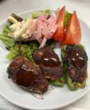 ピーマンのひき肉詰め焼き　たまごなし