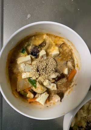 肉無豆腐中華風クリーミーガパオ味野菜炒め-レシピのメイン写真