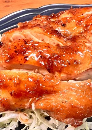 簡単メイン♡鶏ももの酒蒸し照り焼きチキン-レシピのメイン写真