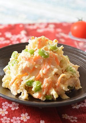 鶏むね肉とにんじん入りのポテトサラダ♪-レシピのメイン写真