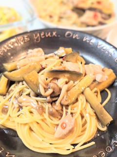 和風パスタ/鶏肉、なす、しめじ-レシピのメイン写真