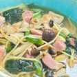 ワンパン簡単!きのことベーコンの和風スープパスタ