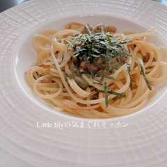 A picture of 納豆と海藻のパスタ.