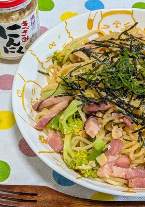 ベーコンとブロッコリーのガーリックパスタ-レシピのメイン写真