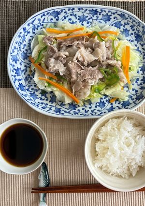 ぱく増し！豚肉と野菜の冷しゃぶポン酢かけ-レシピのメイン写真
