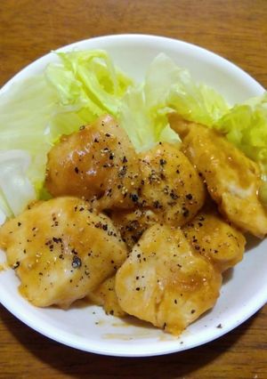 わさび醤油ニンニクのむね肉ソテー☆酒でしっとり-レシピのメイン写真