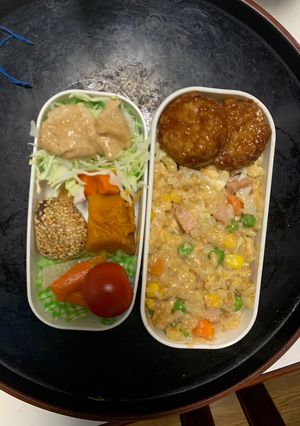 全てレンジ洋風さっぱり赤味噌味炒飯弁当-レシピのメイン写真