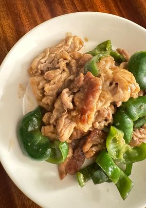 簡単！豚肉とピーマンのほんのり黒酢炒め-レシピのメイン写真