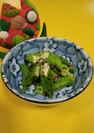 オクラのゆかり和え　-レシピのメイン写真