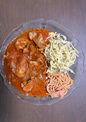 フライパンで簡単チキンのトマト煮込み-レシピのメイン写真