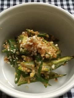 焼きオクラのごま和え-レシピのメイン写真