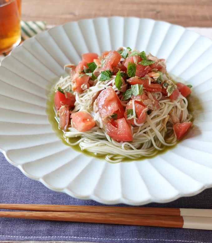 トマトとツナの冷やしそうめん-レシピのメイン写真
