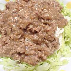 รูปของ キャベツと合い挽き肉餡かけそうめん