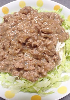 キャベツと合い挽き肉餡かけそうめん-レシピのメイン写真
