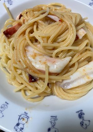 簡単明太子とびっこのガーリックいかパスタ-レシピのメイン写真