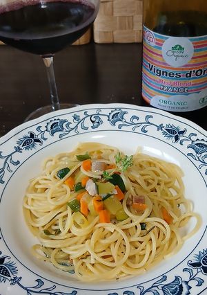 自家製パンチェッタと季節の野菜のパスタ-レシピのメイン写真