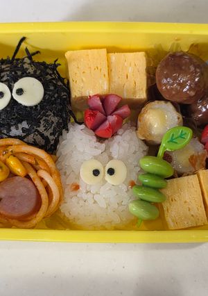 まっくろくろすけ弁当-レシピのメイン写真