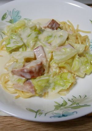 不器用ベーコンキャベツミルクパスタ-レシピのメイン写真