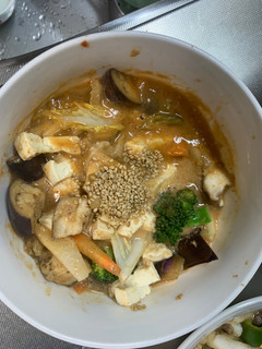 肉無豆腐クリーミートマト味噌味野菜炒め-レシピのメイン写真