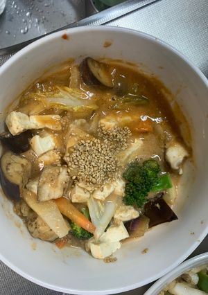 肉無豆腐クリーミートマト味噌味野菜炒め-レシピのメイン写真