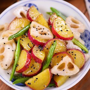 さつまいもと蓮根の塩バターレモン😋🍋