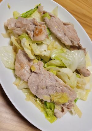 豚こまとキャベツの旨塩炒め-レシピのメイン写真